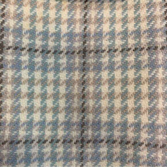 Town & Country plaid check wool blazer Sz 8 cream tan brown blue - Picture 9 of 15